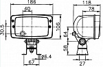 External 6213  Фара дополнительная (H4/T4W; с габаритом; черный корпус)